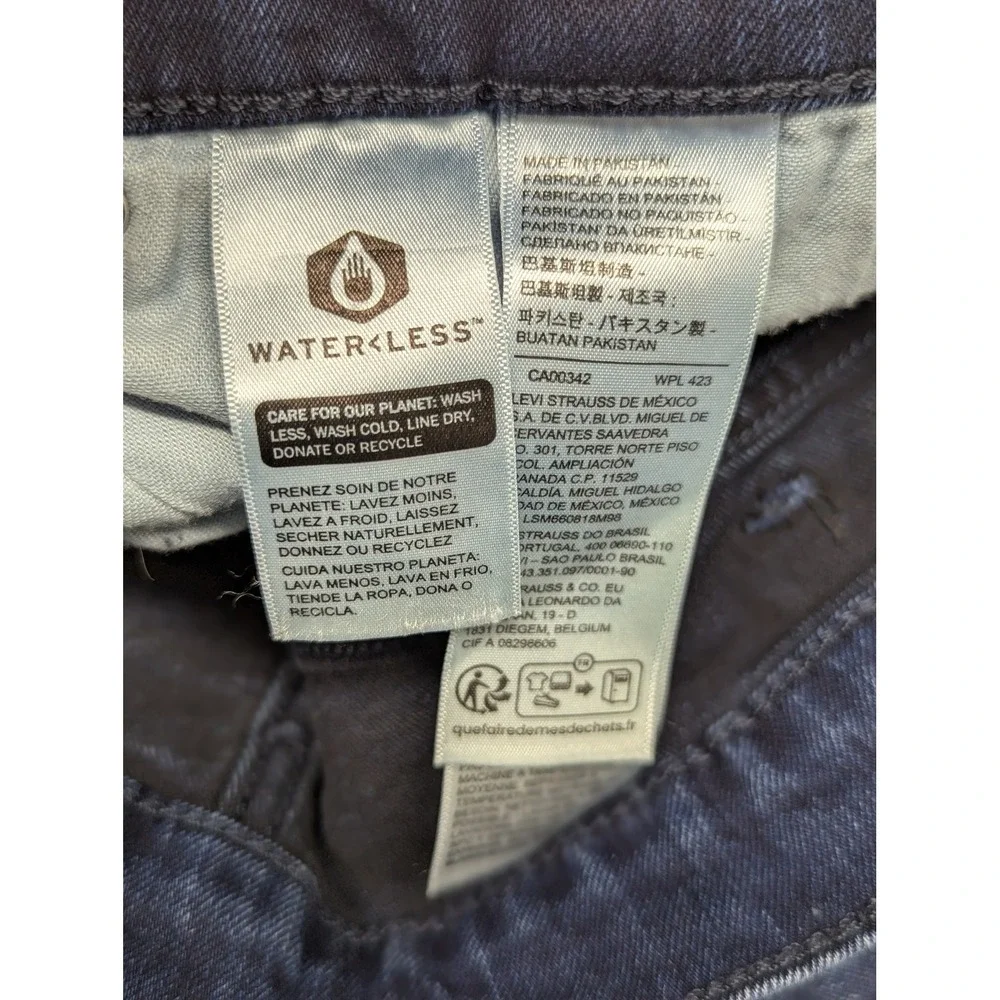 Levis 550 Relaxed Fit Jeans Mens 38x30 Dark Wash Indigo WaterLess